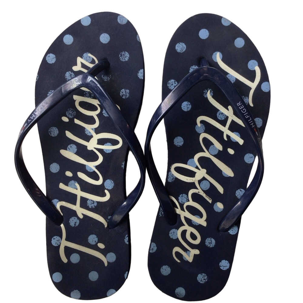 Tommy Hilfiger Polka Dot Flip Flops Sandals